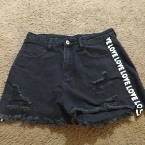 Shein Black jean Shorts